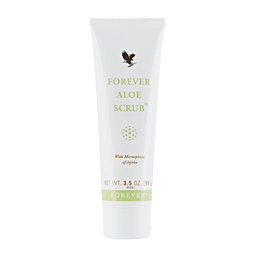 Forever Aloe Scrub™ fra Forever Living er den perfekte peelingen for en strålende og ren hud. Ved hjelp av mykgjørende jojobaperler og fuktighetsgivende Aloe vera, fjerner den skånsomt døde hudceller uten å tørke ut eller irritere. En effektiv dyprens som passer alle hudtyper og gir ansiktet og kroppen din en fornyet glød og en silkemyk finish hver eneste dag!