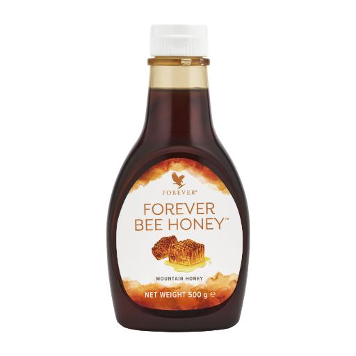 Flytende Forever Bee Honey i mørk ravfarge fra Nord-Spania hos Økohjørnet.no – 100 prosent ren naturhonning.
