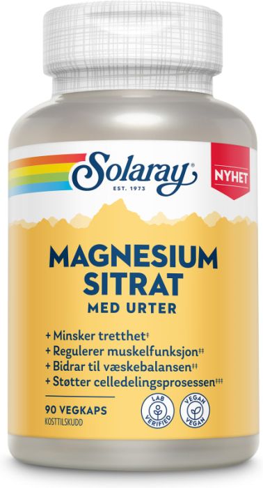 73655_20Solaray_20magn_20sitrat_20croppet Magnesium Sitrat (90 kapsler) - Solaray - Bilde 1